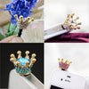 Crystal Rhinestones Crown Phone Dust Plug